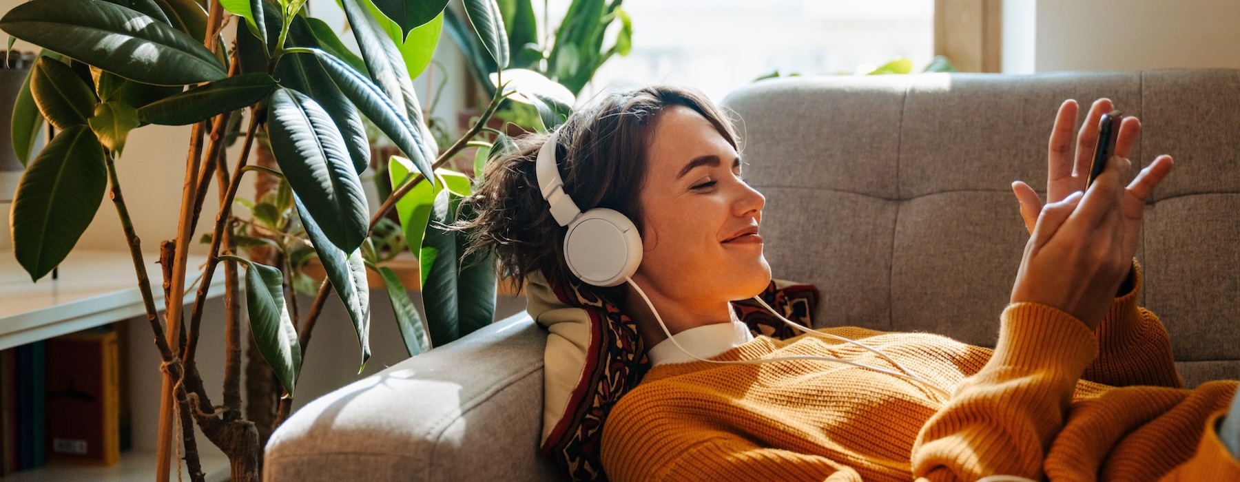 a person wearing headphones