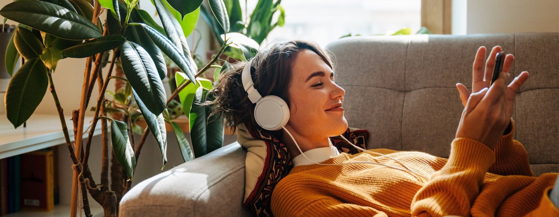 a person wearing headphones